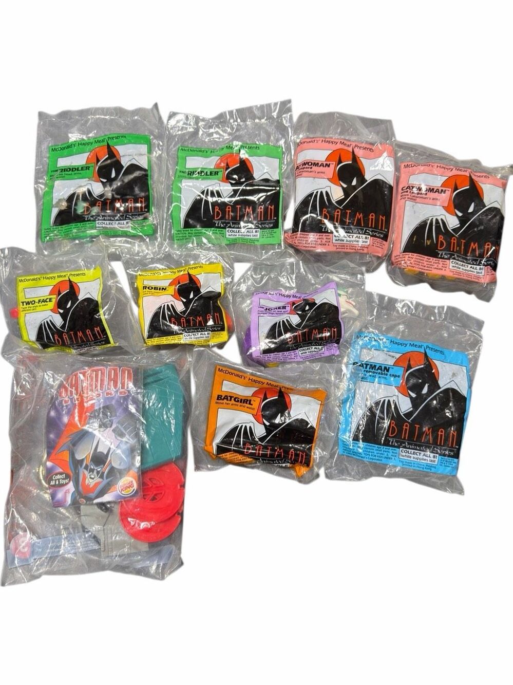 Batman The Animated Series McDonalds 1993 Happy Meal Toys Brand New - Picture 2 of 2